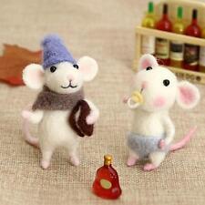 Mouse Needle Felting Kit DIY Wool Felt Crafts Handmade Xmas Gifts for Beginners`