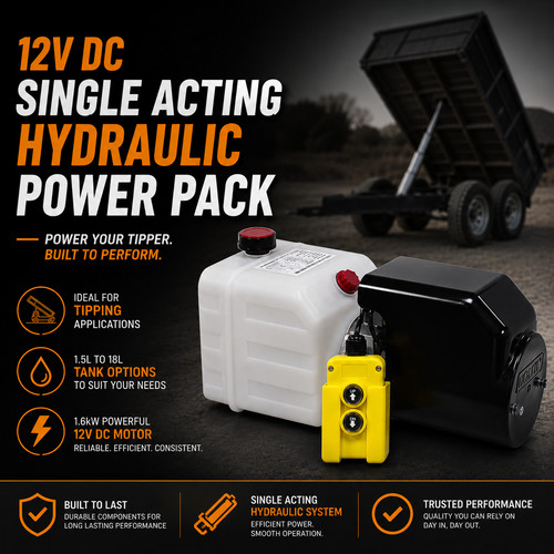 Flowfit 12v single acting - dc,