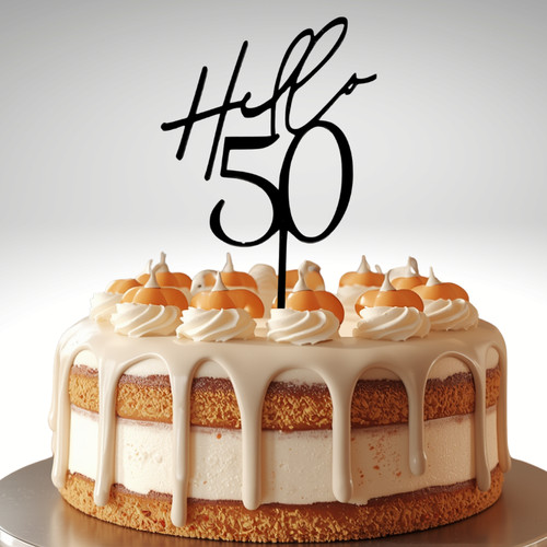 Hello birthday cake toppers - cake,