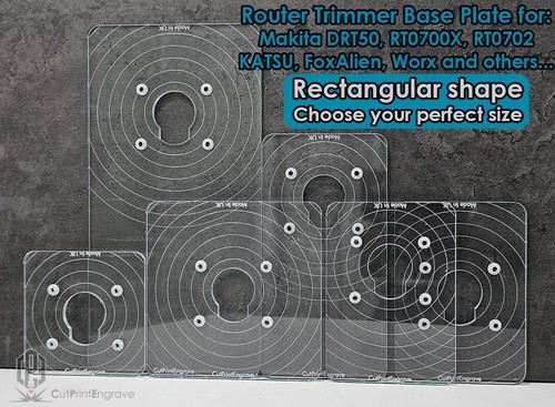 Rectangular router base plate - rectangular,