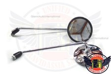 Side Mirror Set /Looking Glass Set for Vespa Px Lml Star Speedy Stella chromed