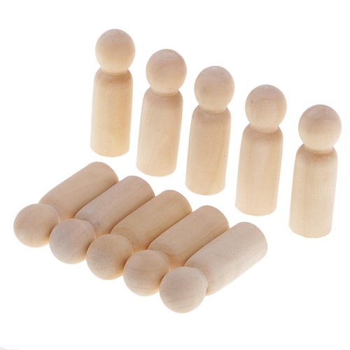 10pcs wooden peg - wooden, dolls