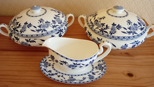 Minton blue delft tureens - tureens, x2
