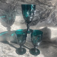 3  ART DECO STYLE WINE GLASS