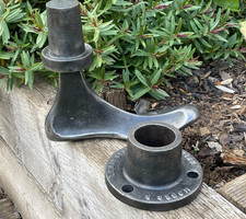 Vintage Cast Iron Mobbs & Lewis Shoe Last & Stand Cobblers Shoe Last Doorstop