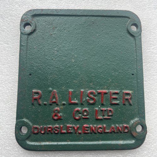 Lister sign vtg - ra, cast