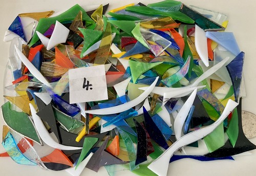 Stained glass offcuts mosaic - glass,