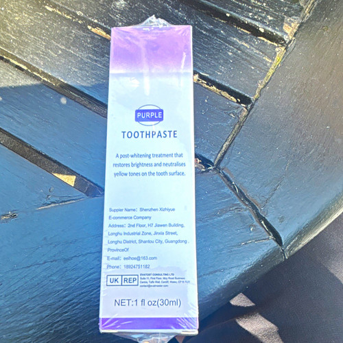 Purple teeth whitening - teeth,
