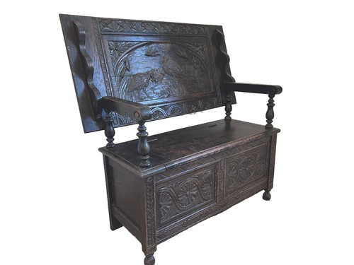 Vintage monks bench - vintage,