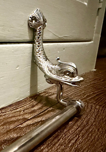 Vintage chrome dolphin towel - vintage,