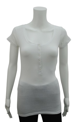 Womens short sleeve button - sleeve,
