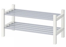 Ikea TJUSIG Shoe rack, white, 79x32x37 cm