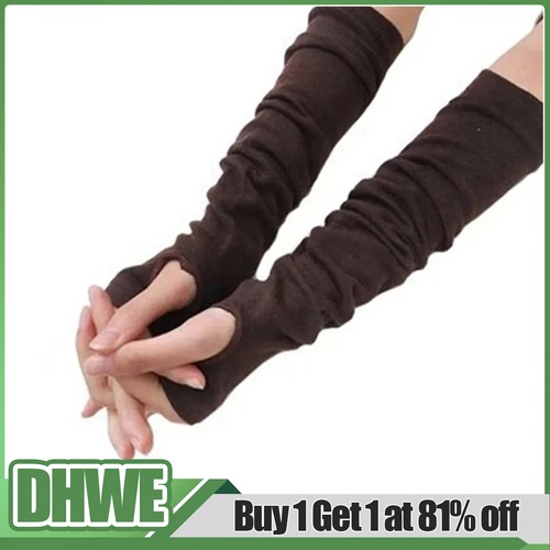 Women ladies fingerless long - fingerless,