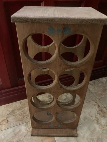 8-Big bottle wooden wine rack