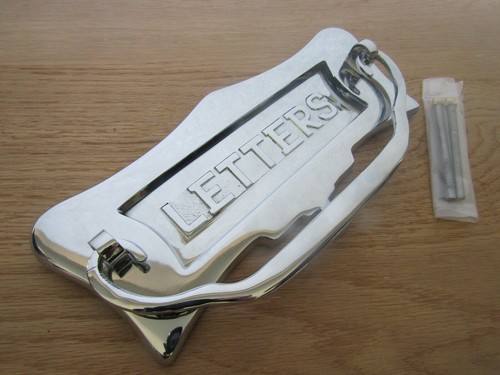 Sprung solid brass letter box - brass,
