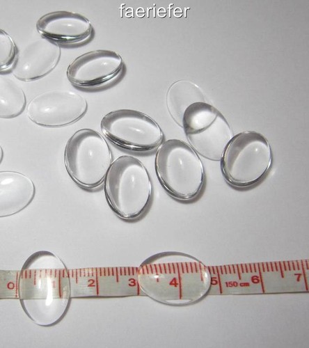Clear oval glass dome - clear,