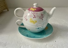 Portmeirion Teapot And Cup For One . Dawn Chorus . Gorgeous and Immaculate .