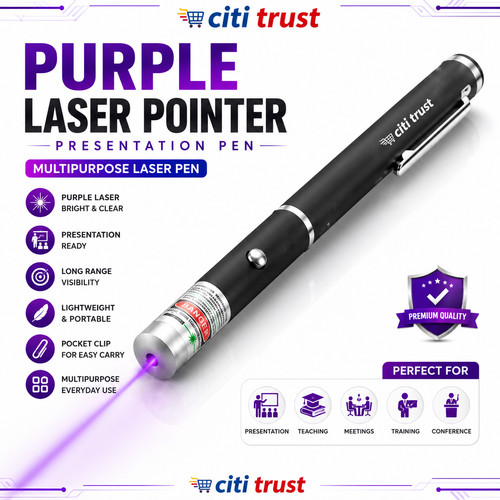 Purple laser pointer pen - laser, light