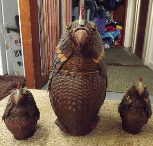 Vintage hen egg basket - vintage,