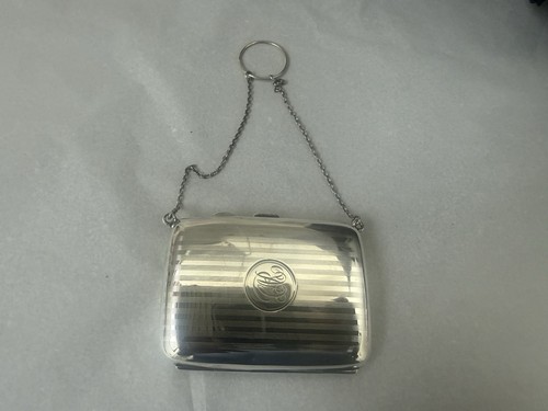 Sterling silver coin purse - silver,