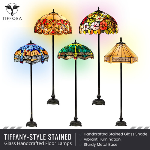 Tiffany floor lamps - lamps, stained