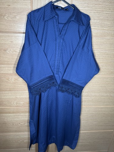 Blue lace pakistani - blue, dress