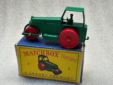Matchbox Lesney No. 1d Aveling Barford Diesel Road Roller in Original Box Mint