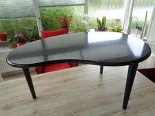 Coffee Table Kidney Table Black 90x57x43cm (8633)