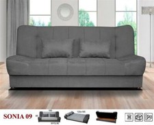 Sofa Bed Woven Fabric With Storage CLICK CLACK (Wave Spring) Free Delivery