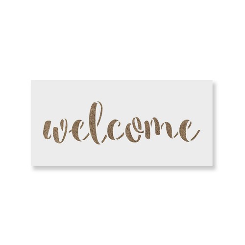 Welcome stencil craft - welcome,