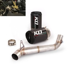 60mm Mid Exhaust Pipe Carbon Fiber Muffler System For Honda CBR1000RR 2008-2016