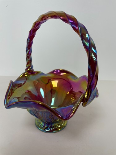 Fenton red carnival glass - carnival,