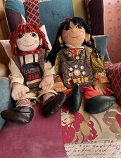 Large Rosie and Jim Rag Dolls