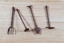 Dollhouse HALF SCALE Garden Tools 1:24 Scale Miniatures Fairy Garden Metal