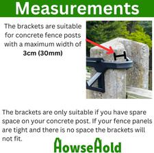 Howsehold Hanging Basket Brackets for Concrete Posts 4 Pack Supports Easy Fil...