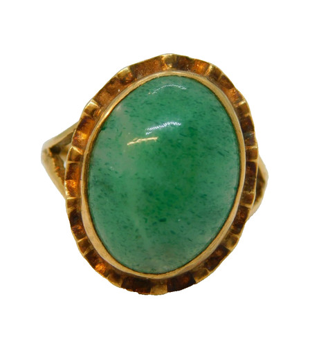 9ct yellow gold cabochon - 9ct, &