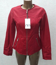 ZARA Women's Red Leather