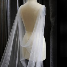 Wedding Cape Sparkle Starry Tulle white Bridal Shoulder Veils for Brides dress