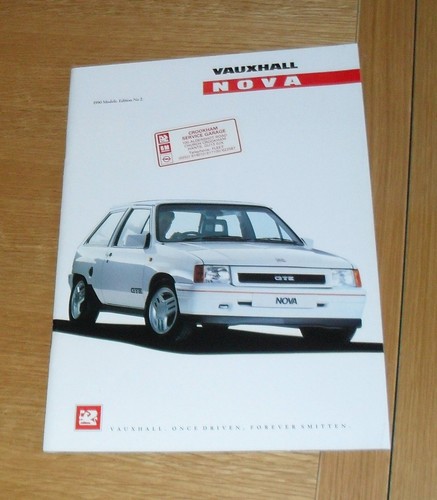 Vauxhall nova brochure 1990 - vauxhall,