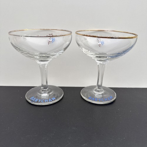 Babycham rare drinking - drinking, glass