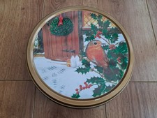 Vintage Cadburys Milk Chocolate Assorted Biscuit Christmas Robin Empty Tin