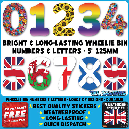 Wheelie bin numbers - bin, &