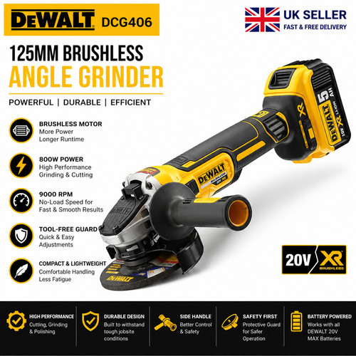 Dewalt dcg406 125mm angle - dewalt,