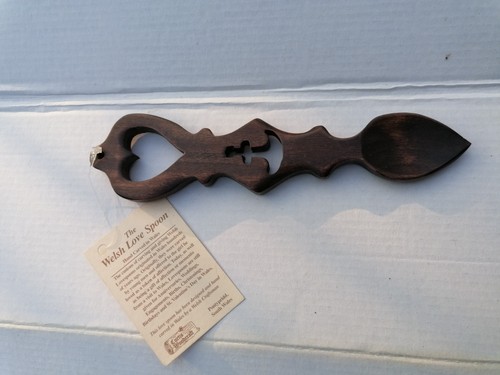 Welsh love spoon hand carved - spoon,