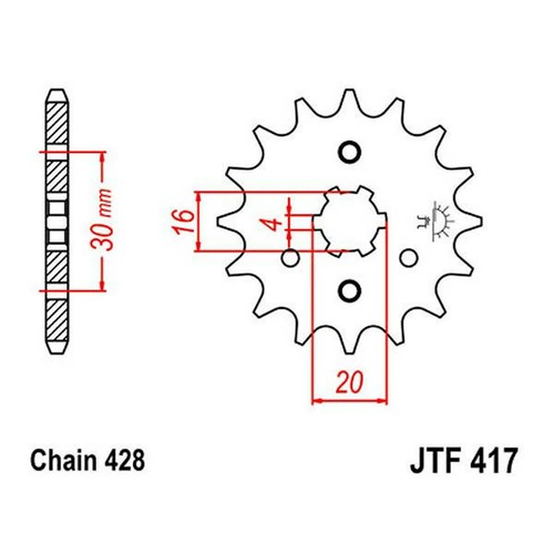 Sprocket teeth step - sprocket, 17