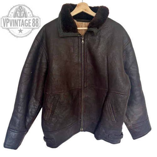 Vintage brown shearling - vintage,
