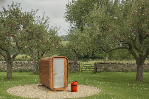 Outdoor sauna pod gas or - outdoor,