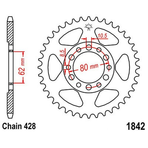 Jtr1842 crown 49 teeth - jtr1842.49,