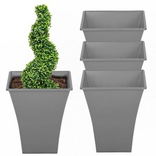 4 x Grey Large Plant Pots