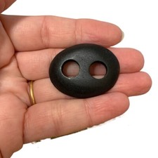 Large Buttons Oval Black